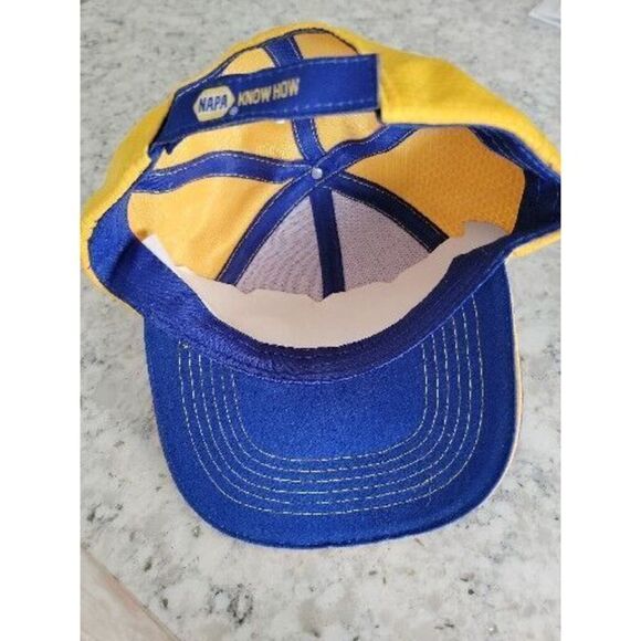 Chase Elliott #9 Napa Racing Blue Yellow Strapback Adjustable NASCAR Hat Cap - Picture 6 of 8